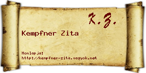 Kempfner Zita névjegykártya